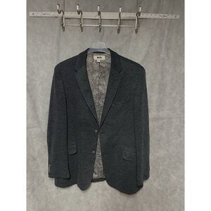 Joseph Abboud Blazer Men 46L Gray Flannel Paisley Lining Coat Jacket 2XLT Luxury